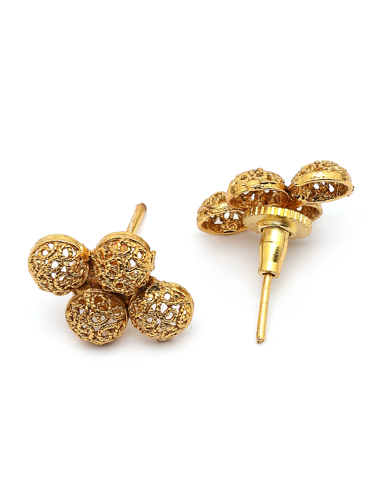 Sukkhi Ethnic Style One Gram Gold Plated with Filigree Design Choker Necklace & Studs Earrings Jewelley Set for Women & Girls |NS107366