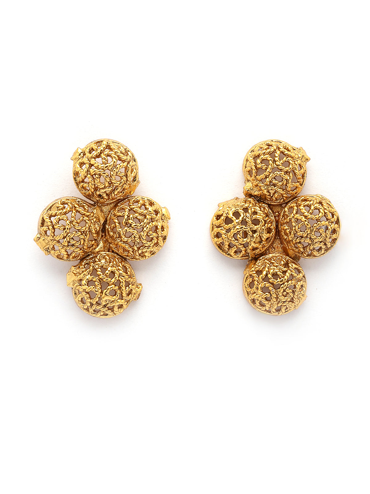 Sukkhi Ethnic Style One Gram Gold Plated with Filigree Design Choker Necklace & Studs Earrings Jewelley Set for Women & Girls |NS107366