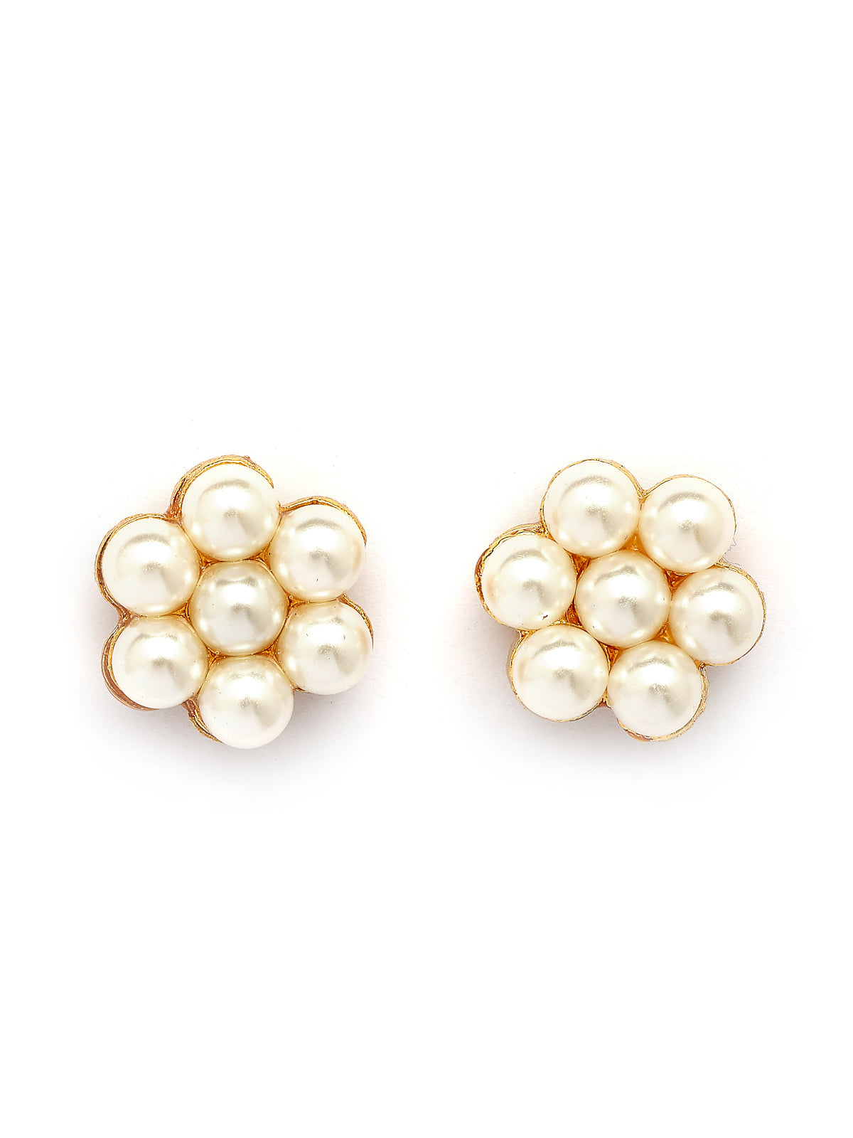 Sukkhi Decent Western & Traditional Fashion Style Faux Pearls Choker Necklace with Floral Studs Earring Jewellery Set For Women & Girls|NS107374