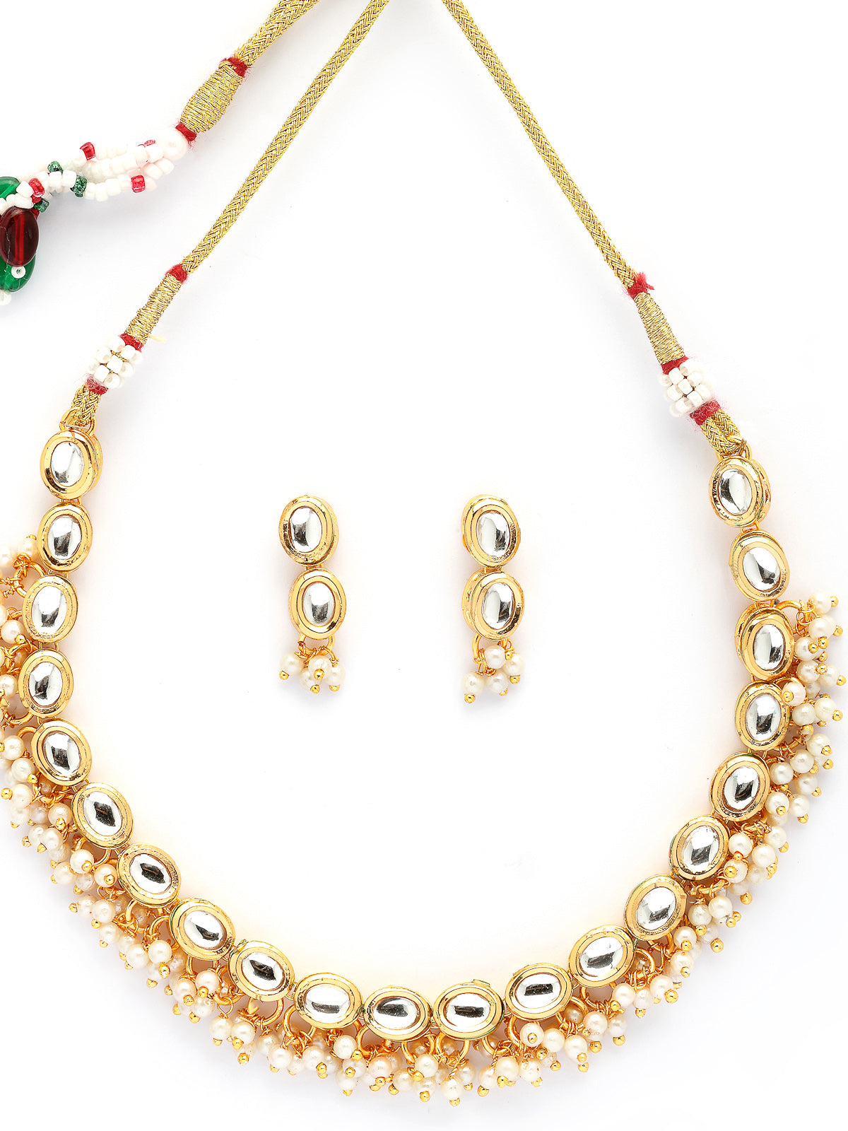 Sukkhi Ornamental Latest Stylish Kundan with Beads Studded Choker Necklace Set with Drop Earring Jewellery for Women & Girls|Jewellery for Party, Wedding, and Festive Occasions for Women|NS107469