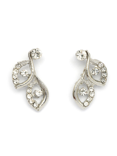 Sukkhi Decent & Shiny AD Stones Studded with Rhodium Plated Choker Necklace Set & Drop Earrings Jewellery for Women & Girls|Jewellery for Party, Wedding, and Festive Occasions for Women|NS107472