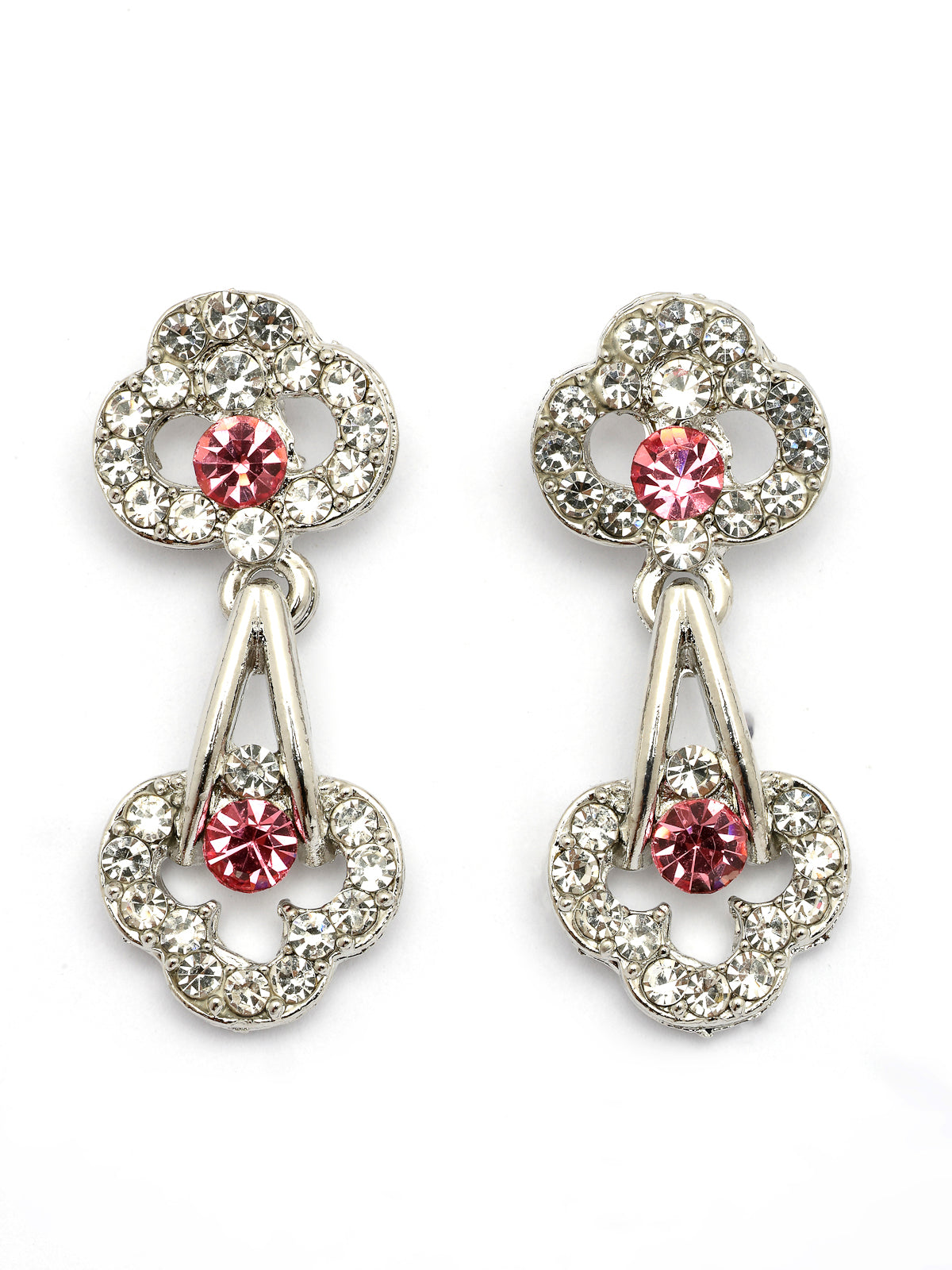 Sukkhi Pretty Stylish Rhodium Plated AD Stones Silver Choker Necklace Set with Drop Earrings Jewellery for Women & Girls|Jewellery for Party, Wedding, and Festive Occasions for Women|NS107478