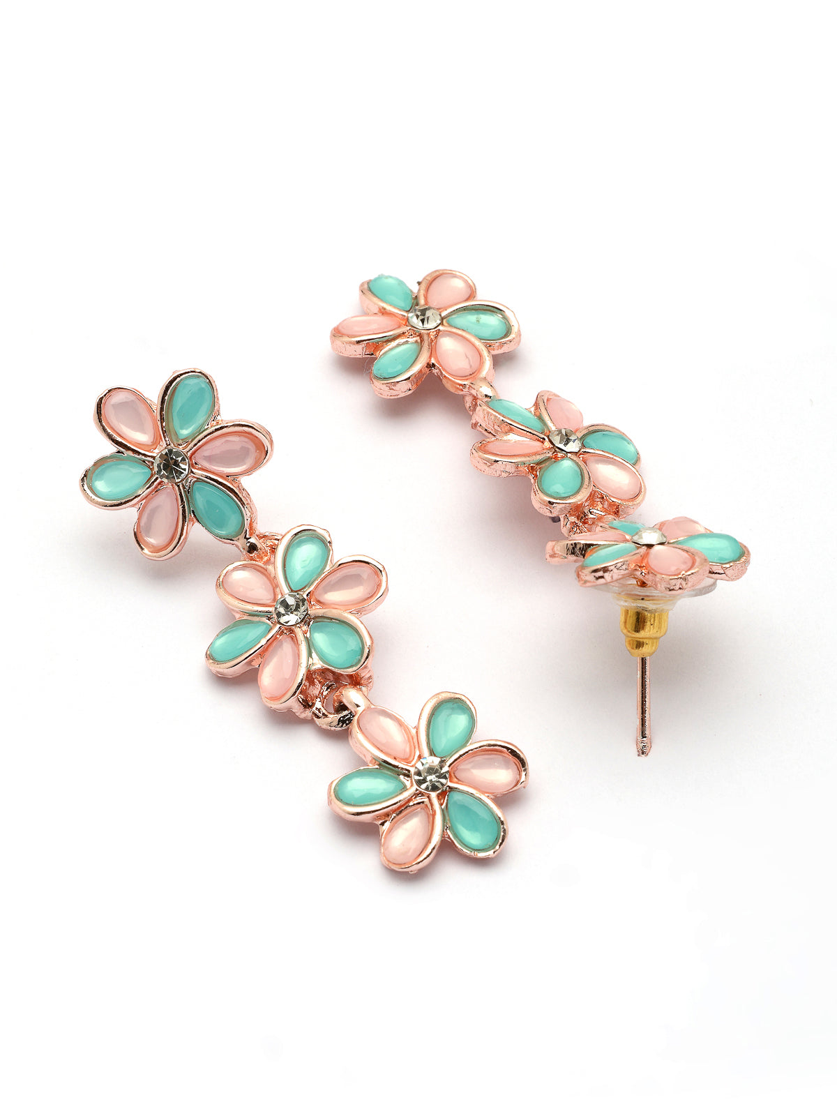 Sukkhi Flawless Stylish Design Gold Plated AD Stones Pink Choker Necklace Set with Dangle Earrings Jewellery for Women & Girls|Jewellery for Party, Wedding, and Festive Occasions for Women|NS107488