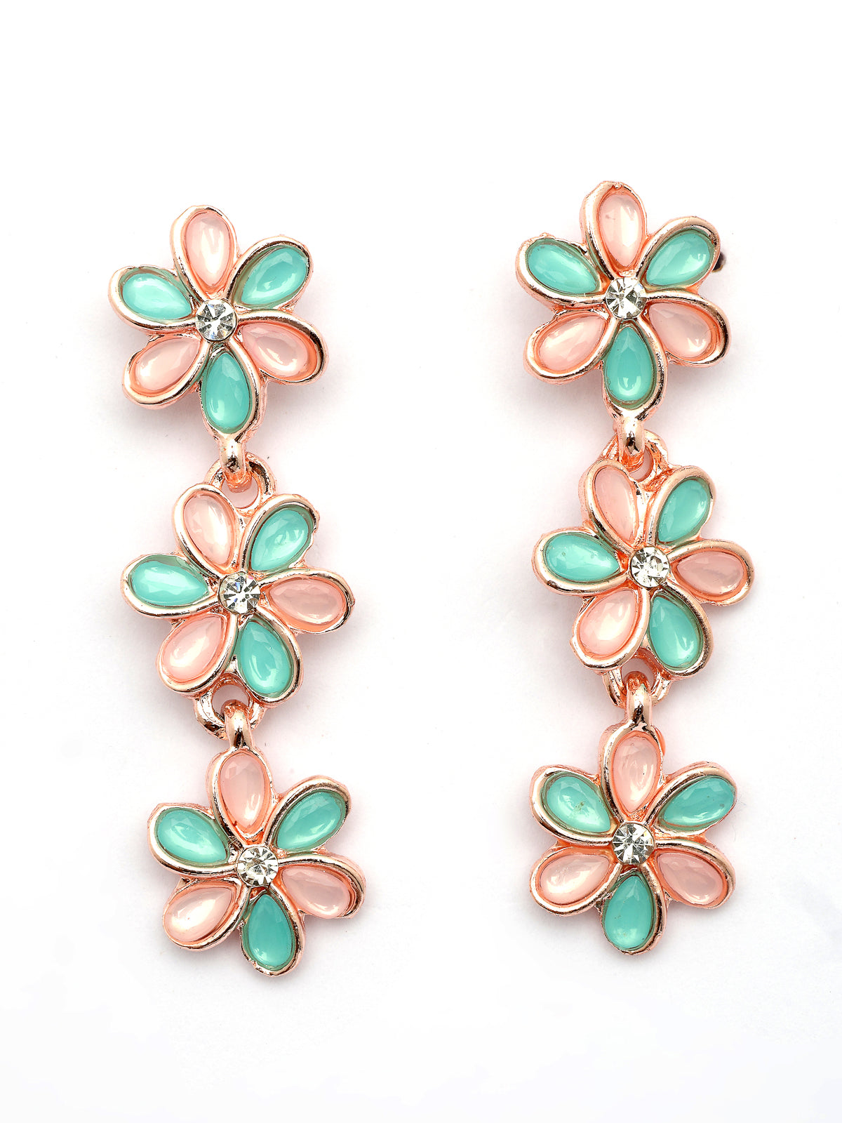 Sukkhi Flawless Stylish Design Gold Plated AD Stones Pink Choker Necklace Set with Dangle Earrings Jewellery for Women & Girls|Jewellery for Party, Wedding, and Festive Occasions for Women|NS107488