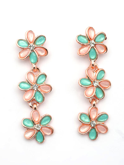 Sukkhi Flawless Stylish Design Gold Plated AD Stones Pink Choker Necklace Set with Dangle Earrings Jewellery for Women & Girls|Jewellery for Party, Wedding, and Festive Occasions for Women|NS107488