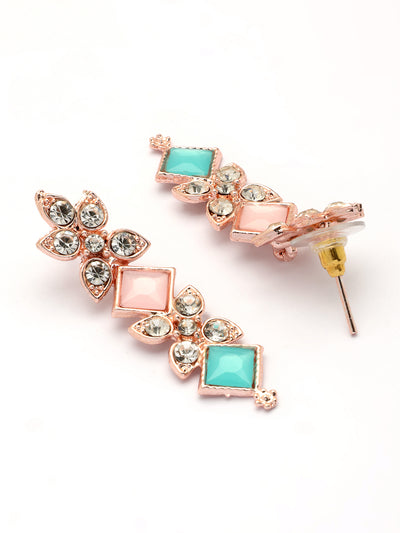 Sukkhi Latest Stylish AD Stones with Gold Plated Choker Necklace Set & Dangle Earrings Jewellery for Women & Girls| Jewellery for Party, Wedding, and Festive Occasions for Women|NS107489