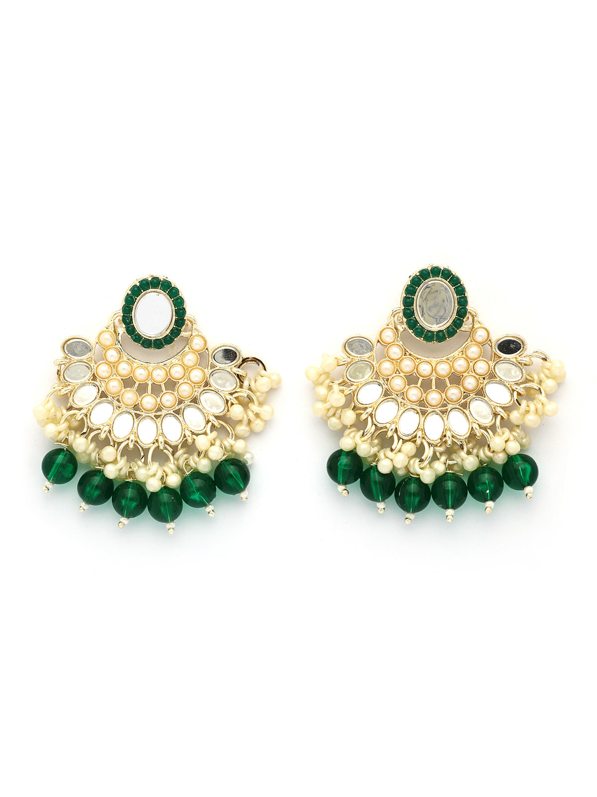 Sukkhi Classy Gold Plated with AD Beads Choker Necklace Set Earring and Maangtikka Jewellery Set for Women|NS107519