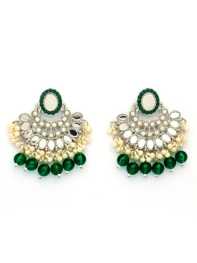 Sukkhi Trendy Rhodium Plated with AD Beads Choker Necklace Set Earring and Maangtikka Jewellery Set for Women|NS107520