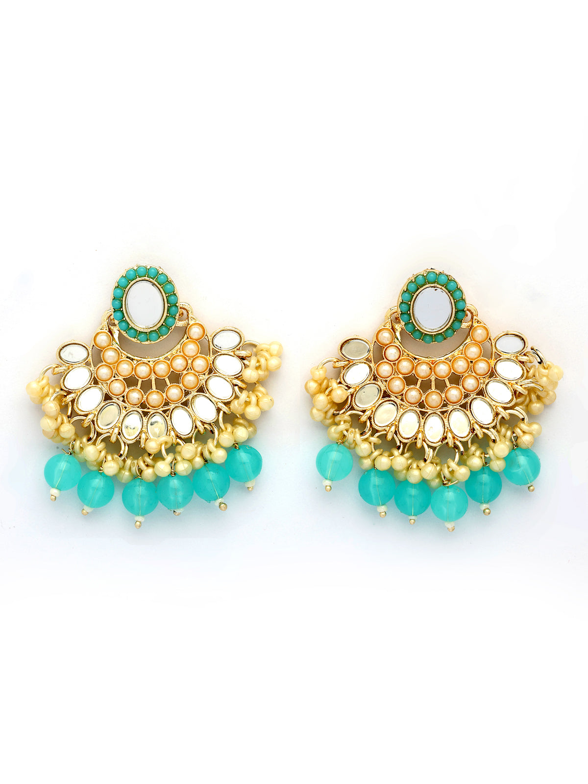 Sukkhi Classical Gold Plated with AD Beads Choker Necklace Set Earring and Maangtikka Jewellery Set for Women|NS107521