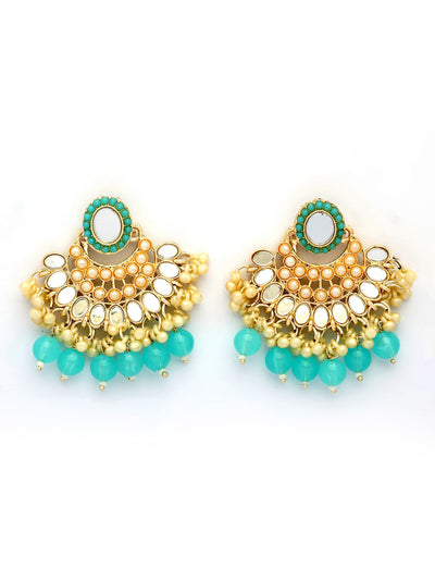 Sukkhi Classical Gold Plated with AD Beads Choker Necklace Set Earring and Maangtikka Jewellery Set for Women|NS107521