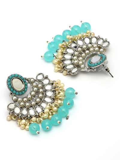 Sukkhi Traditional Rhodium Plated with AD Beads Choker Necklace Set Earring and Maangtikka Jewellery Set for Women|NS107522