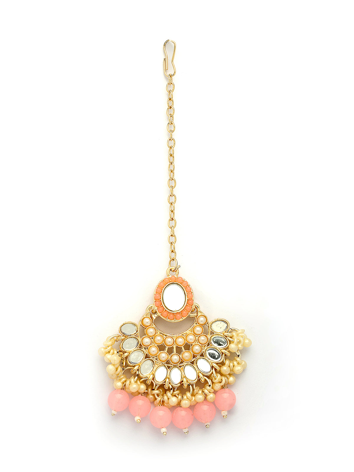 Sukkhi Pretty Gold Plated with AD Beads Choker Necklace Set Earring and Maangtikka Jewellery Set for Women|NS107523