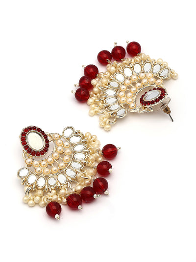 Sukkhi Creative Gold Plated with AD Beads Choker Necklace Set Earring and Maangtikka Jewellery Set for Women|NS107526