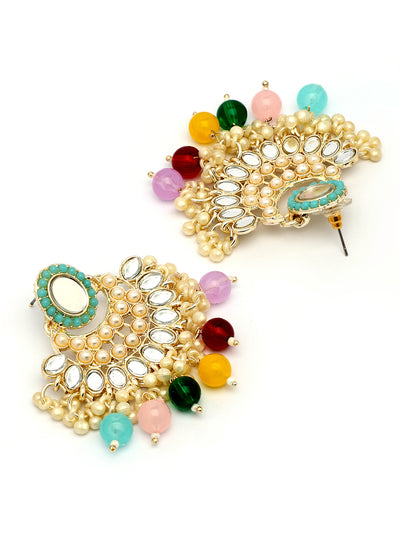 Sukkhi Excellent Gold Plated with AD Beads Choker Necklace Set Earring and Maangtikka Jewellery Set for Women|NS107528