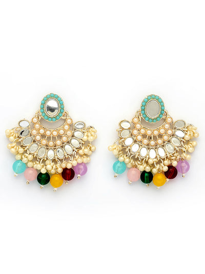 Sukkhi Excellent Gold Plated with AD Beads Choker Necklace Set Earring and Maangtikka Jewellery Set for Women|NS107528