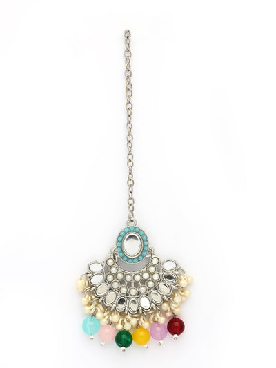 Sukkhi Fashion-Forward Gold Plated with AD Beads Choker Necklace Set Earring and Maangtikka Jewellery Set for Women|NS107529