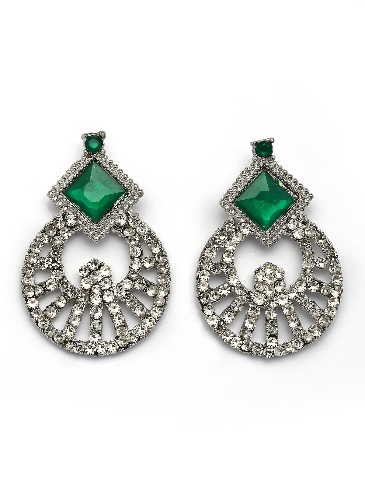 Sukkhi Ornamental Rhodium Plated AD Stones & Beads Choker Necklace Set With Earring And Maangtika | Jewellery Set For Women|NS107532