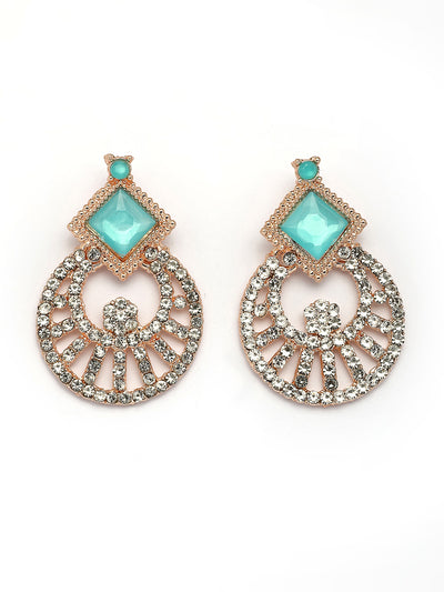 Sukkhi Modern Rose Gold Plated AD Stones & Beads Choker Necklace Set With Earring And Maangtika | Jewellery Set For Women|NS107533