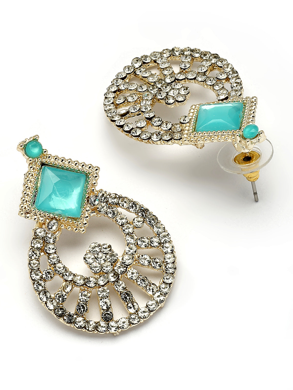 Sukkhi Beautiful Gold Plated AD Stones & Beads Choker Necklace Set With Earring And Maangtika | Jewellery Set For Women|NS107534