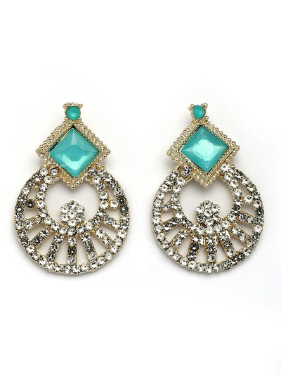 Sukkhi Beautiful Gold Plated AD Stones & Beads Choker Necklace Set With Earring And Maangtika | Jewellery Set For Women|NS107534