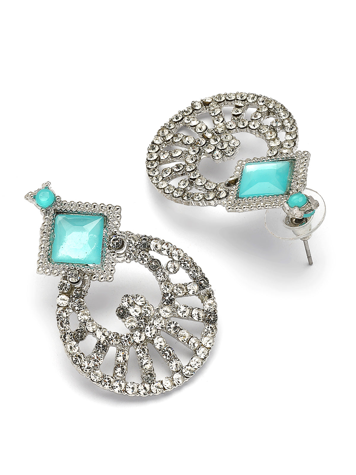 Sukkhi Classic Rhodium Plated AD Stones & Beads Choker Necklace Set With Earring And Maangtika | Jewellery Set For Women|NS107535