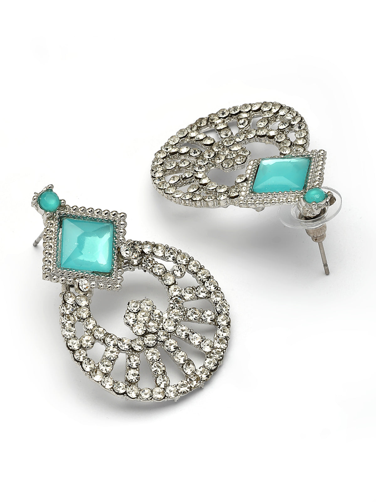 Sukkhi Attractive Rhodium Plated AD Stones & Beads Choker Necklace Set With Earring And Maangtika | Jewellery Set For Women|NS107540