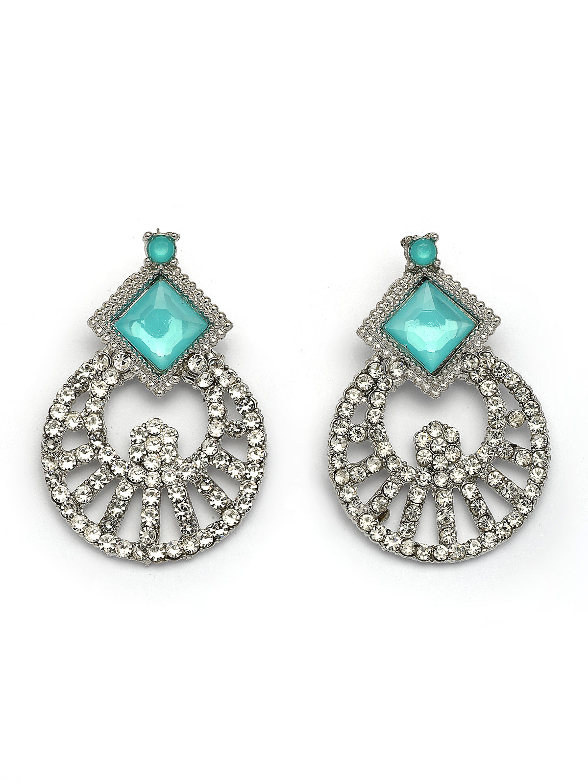 Sukkhi Attractive Rhodium Plated AD Stones & Beads Choker Necklace Set With Earring And Maangtika | Jewellery Set For Women|NS107540