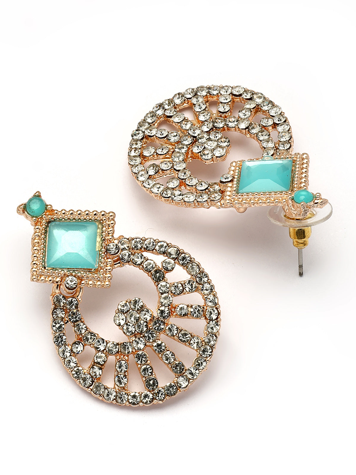 Sukkhi Charming Rose Gold Plated AD Stones & Beads Choker Necklace Set With Earring And Maangtika | Jewellery Set For Women|NS107541