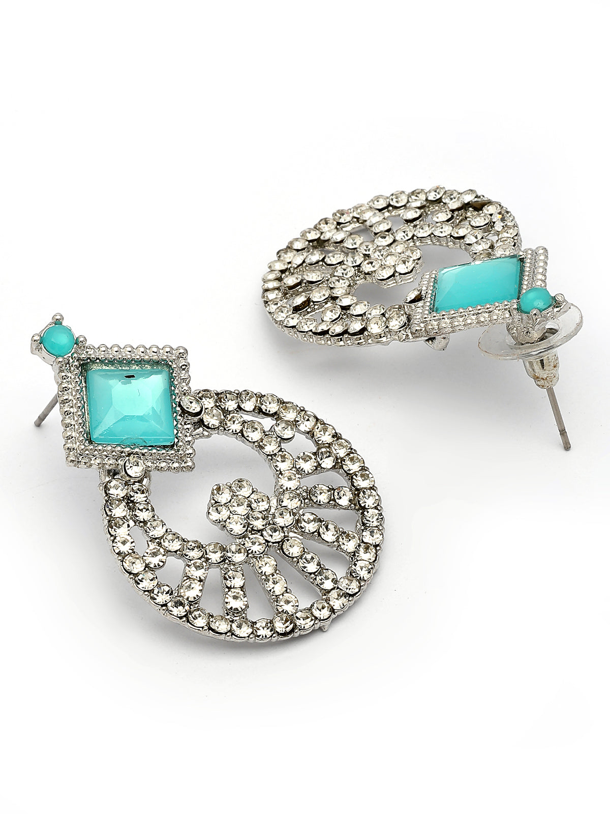 Sukkhi Bewitching Rhodium Plated AD Stones & Beads Choker Necklace Set With Earring And Maangtika | Jewellery Set For Women|NS107542