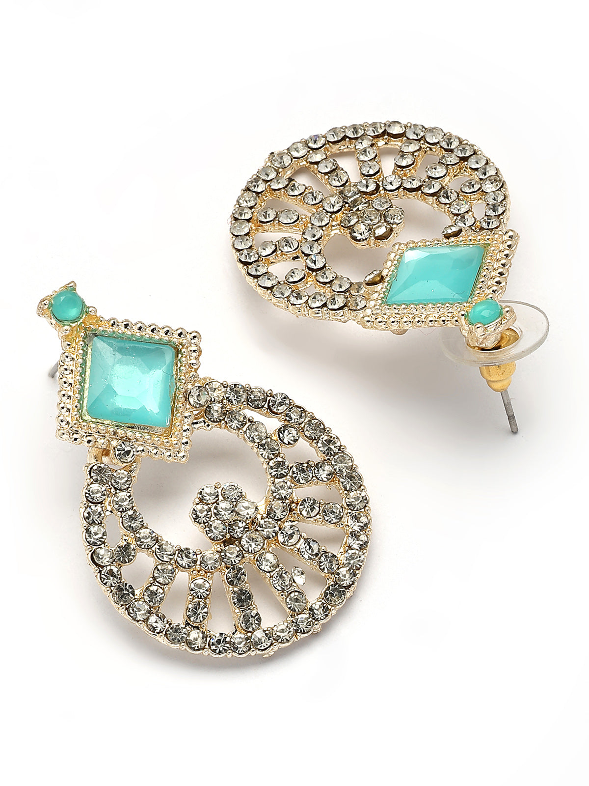 Sukkhi Decent Gold Plated AD Stones & Beads Choker Necklace Set With Earring And Maangtika | Jewellery Set For Women|NS107543