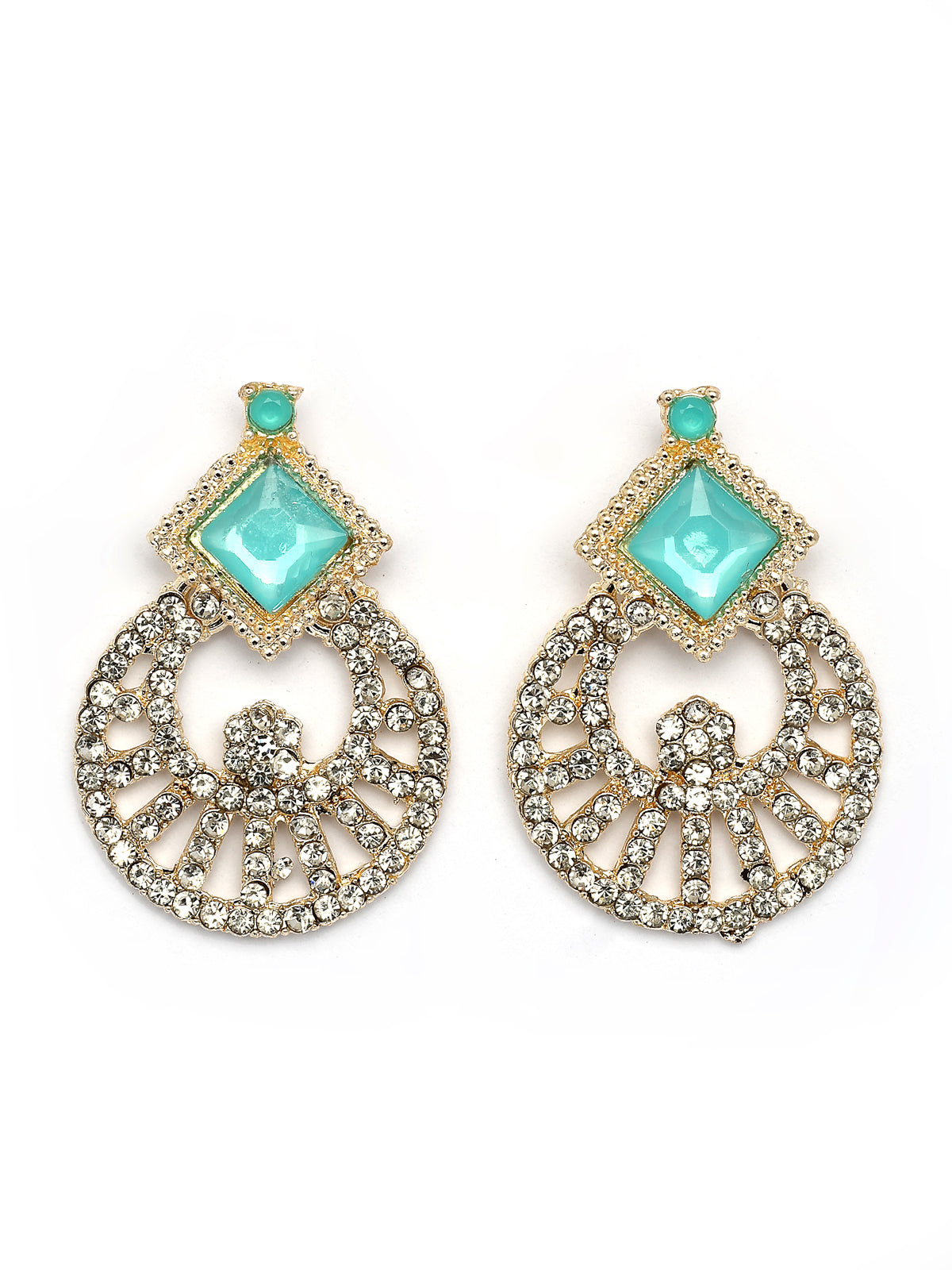 Sukkhi Decent Gold Plated AD Stones & Beads Choker Necklace Set With Earring And Maangtika | Jewellery Set For Women|NS107543