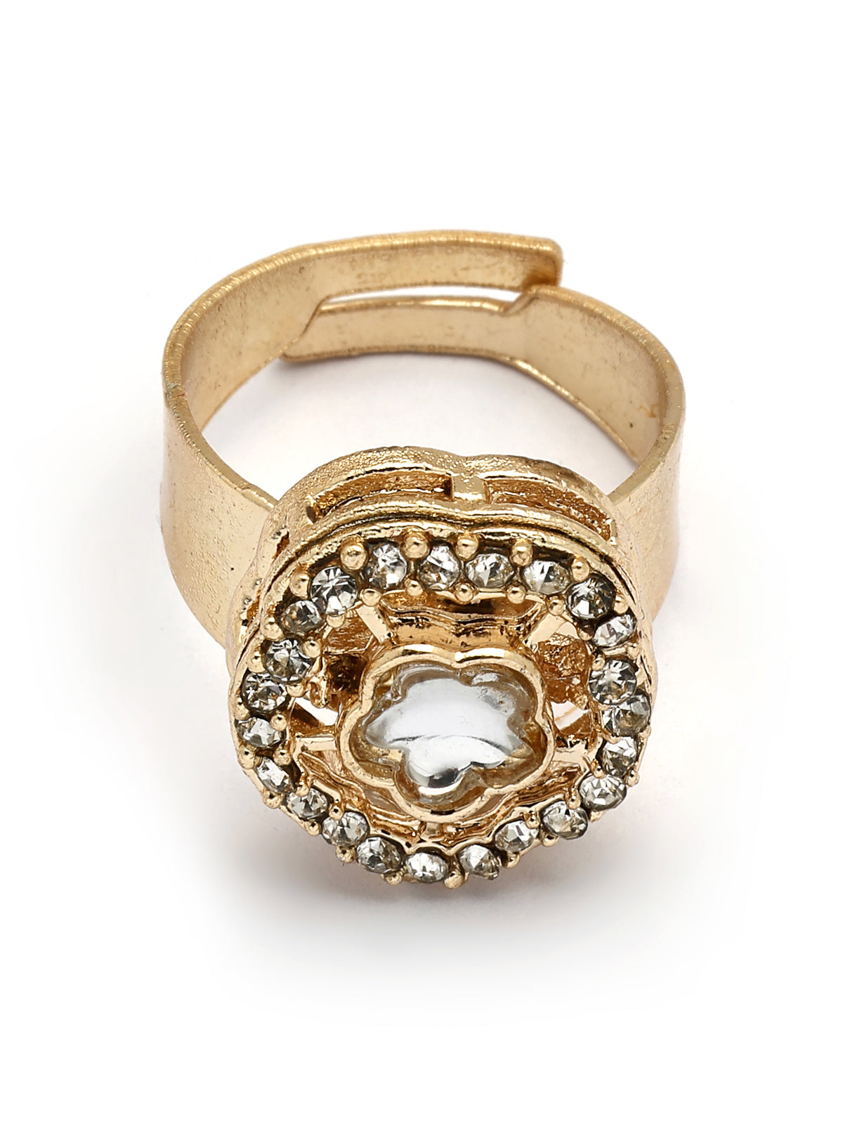 Sukkhi Lavish Gold Plated AD Stones Studded Green Choker Necklace Set with Studs Earrings & Ring Jewellery for Women & Girls|Jewellery for Party, Wedding, and Festive Occasions for Women|NS107549