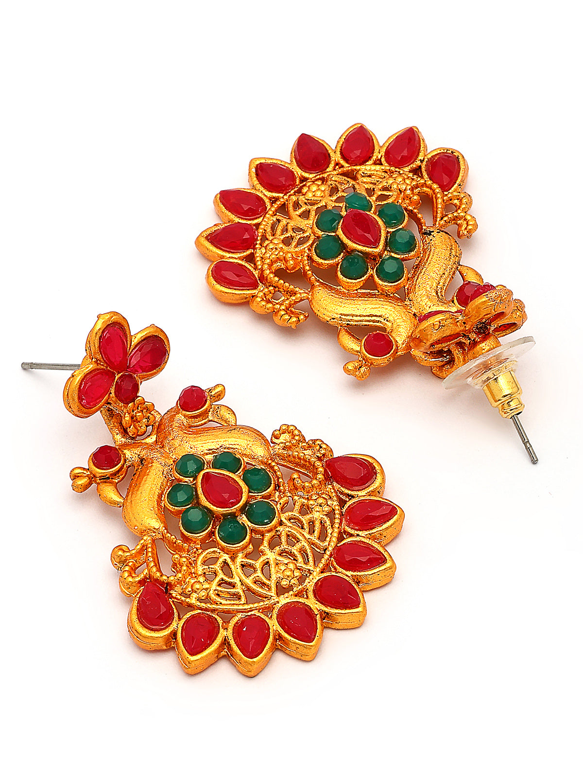 Sukkhi Indian Traditional Stylish Gold Plated with Peacock Design Choker Necklace Set with Dangle Earrings Jewellery for Women & Girls|Jewellery for Party, Wedding, and Festive Occasions for Women|NS107553