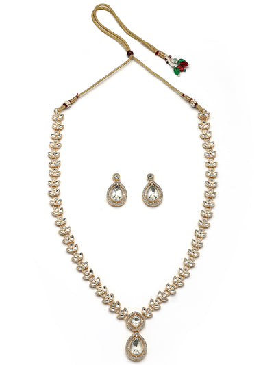 Sukkhi Stylish Fashionable Gold Plated AD Stones Studded Choker Necklace Set with Drop Earrings Jewellery for Women & Girls|Jewellery for Party, Wedding, and Festive Occasions for Women|NS107554