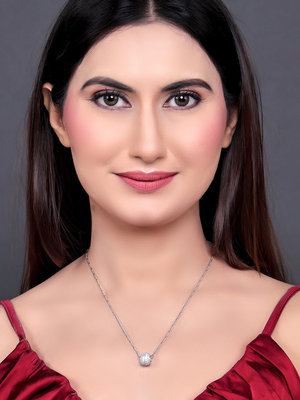Pissara by Sukkhi Delightful 925 Sterling Silver Cubic Zirconia Pendant With Chain For Women And Girls|with Authenticity Certificate, 925 Stamp & 6 Months Warranty P104609