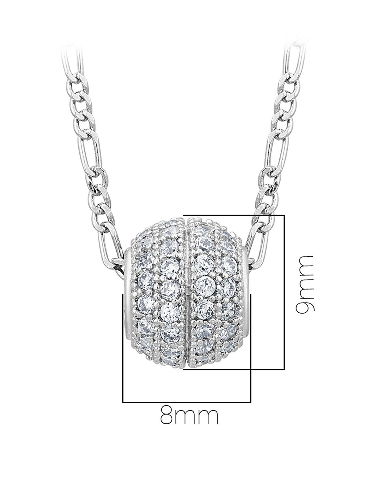 Pissara by Sukkhi Delightful 925 Sterling Silver Cubic Zirconia Pendant With Chain For Women And Girls|with Authenticity Certificate, 925 Stamp & 6 Months Warranty P104609