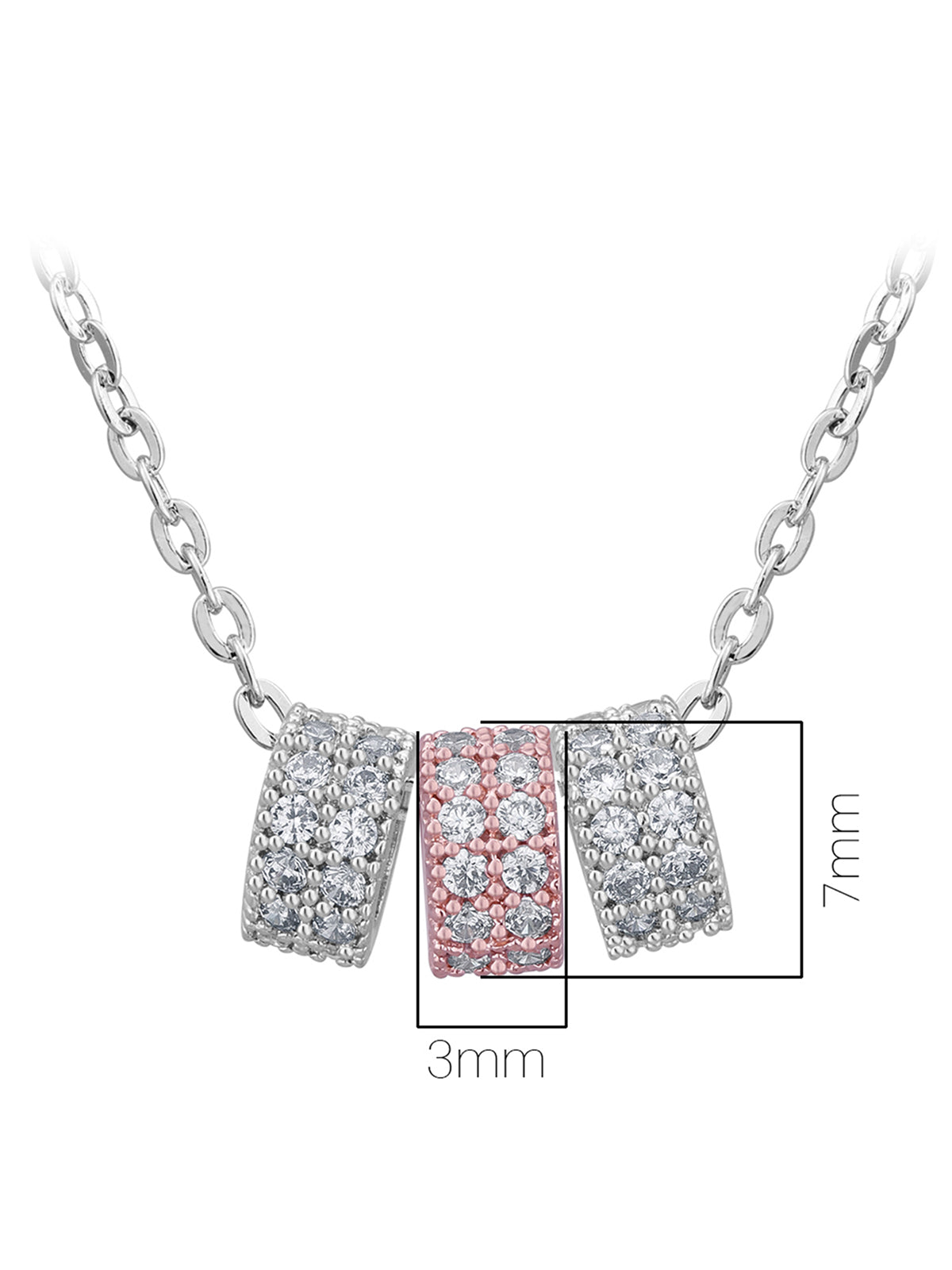 Pissara by Sukkhi Elegant 925 Sterling Silver Cubic Zirconia Pendant With Chain For Women And Girls|with Authenticity Certificate, 925 Stamp & 6 Months Warranty P104612