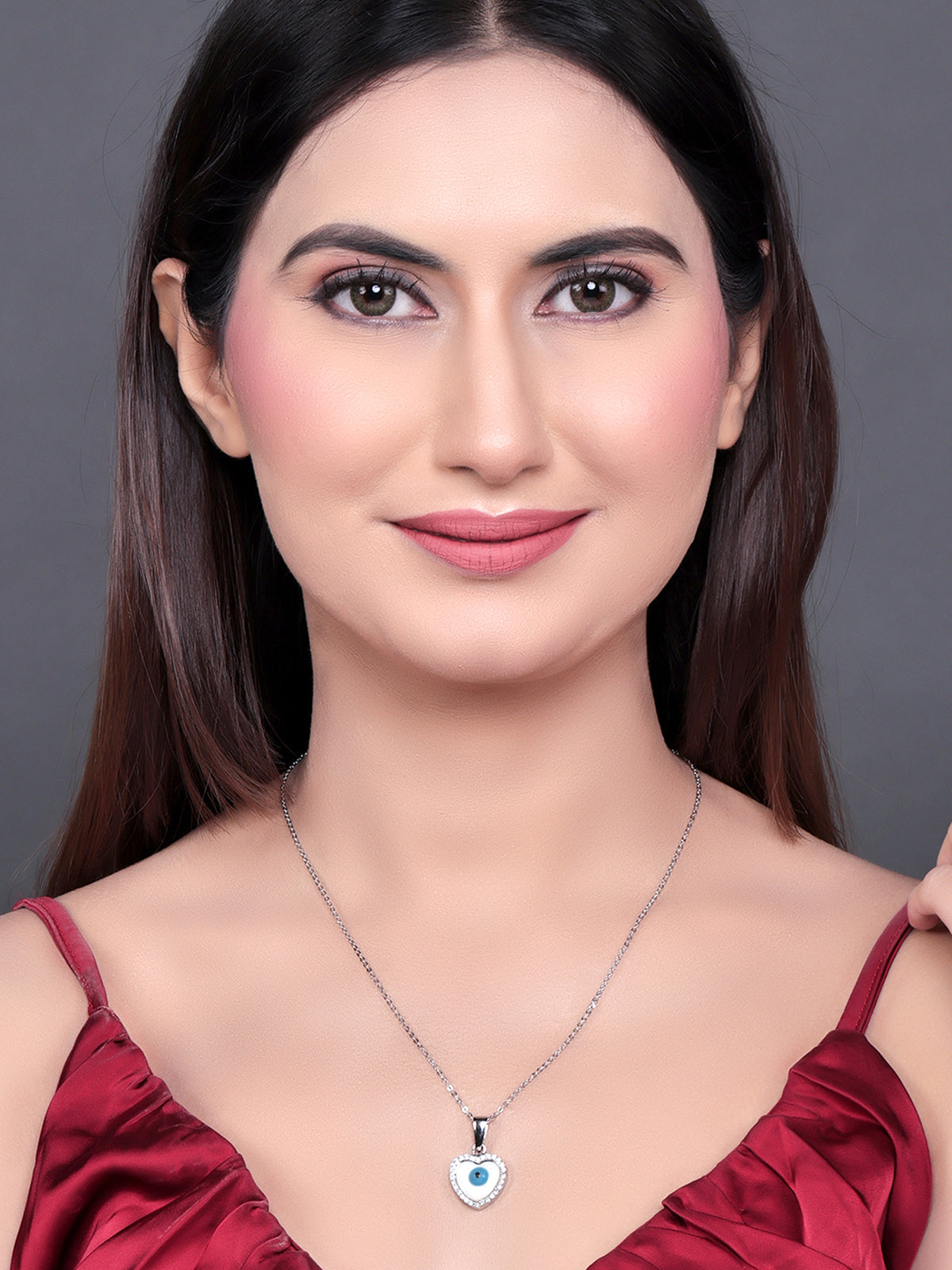 Pissara by Sukkhi Traditional 925 Sterling Silver Cubic Zirconia Pendant With Chain For Women And Girls|with Authenticity Certificate, 925 Stamp & 6 Months Warranty P104620