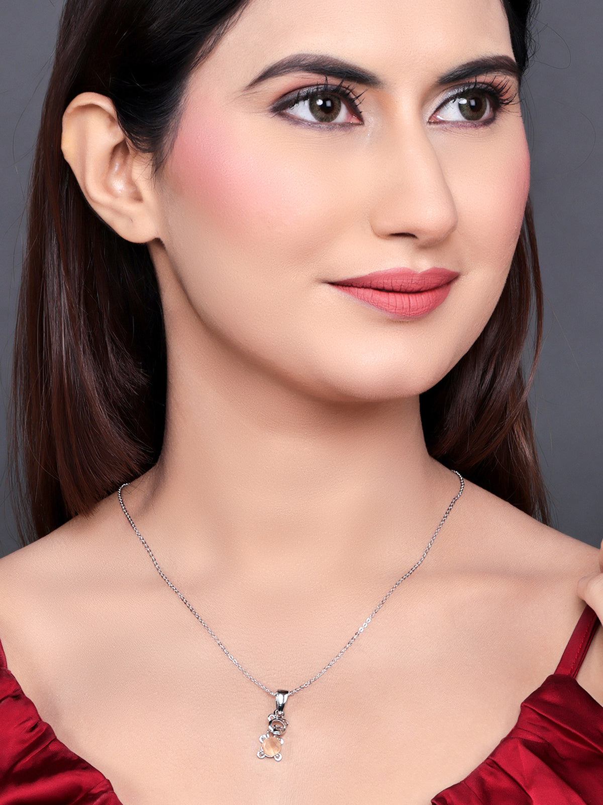 Pissara by Sukkhi Splendid 925 Sterling Silver Pendant With Chain For Women And Girls|with Authenticity Certificate, 925 Stamp & 6 Months Warranty P104630