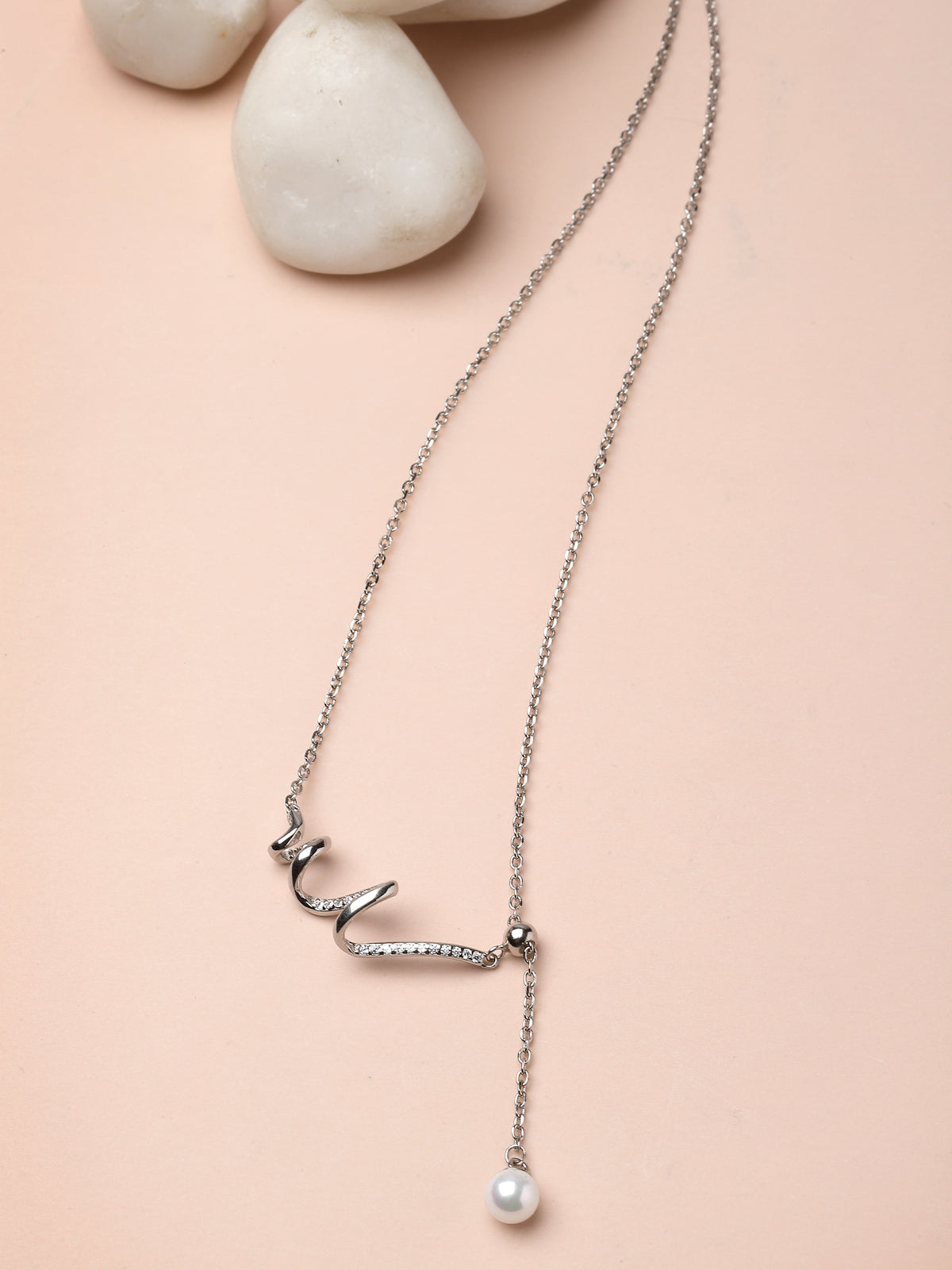 Pissara by Sukkhi Ravishing 925 Sterling Silver Snake Shaped Cubic Zirconia Pendant With Chain For Women & Girls|with Authenticity Certificate, 925 Stamp & 6 Months Warranty P105192