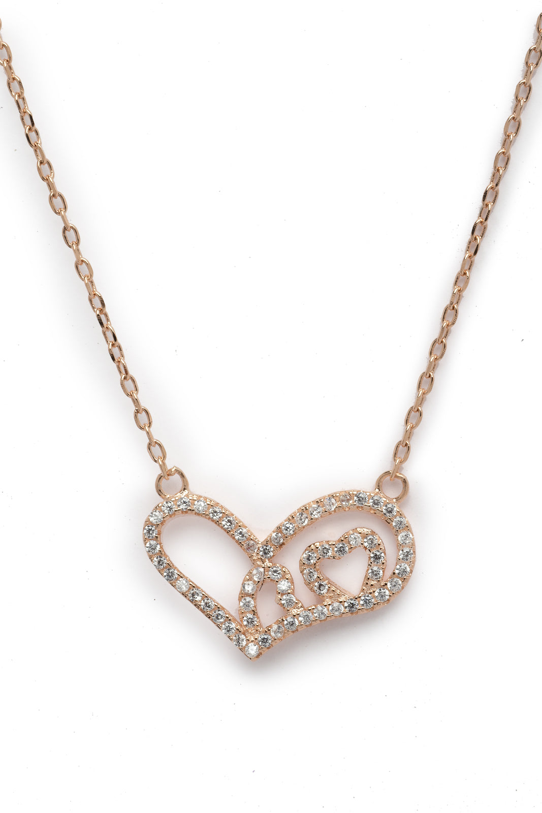 Pissara by Sukkhi Attractive 925 Sterling Silver Heart Shaped Rose Gold Plated Cubic Zirconia Pendant With Chain For Women & Girls|with Authenticity Certificate, 925 Stamp & 6 Months Warranty P105197
