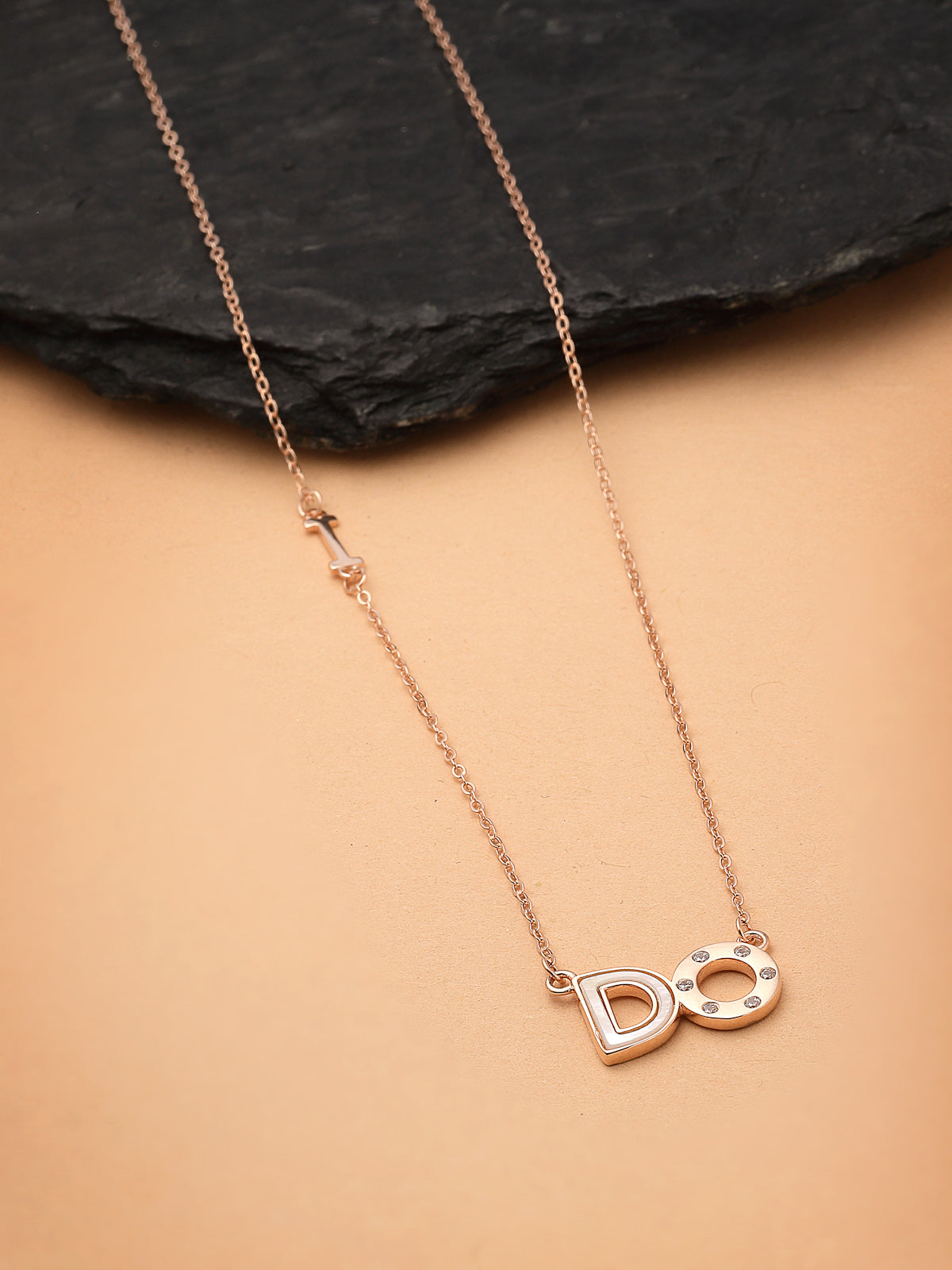 Pissara by Sukkhi Excellent 925 Sterling Silver Rose Gold Plated Cubic Zirconia Pendant With Chain For Women & Girls|with Authenticity Certificate, 925 Stamp & 6 Months Warranty P105199