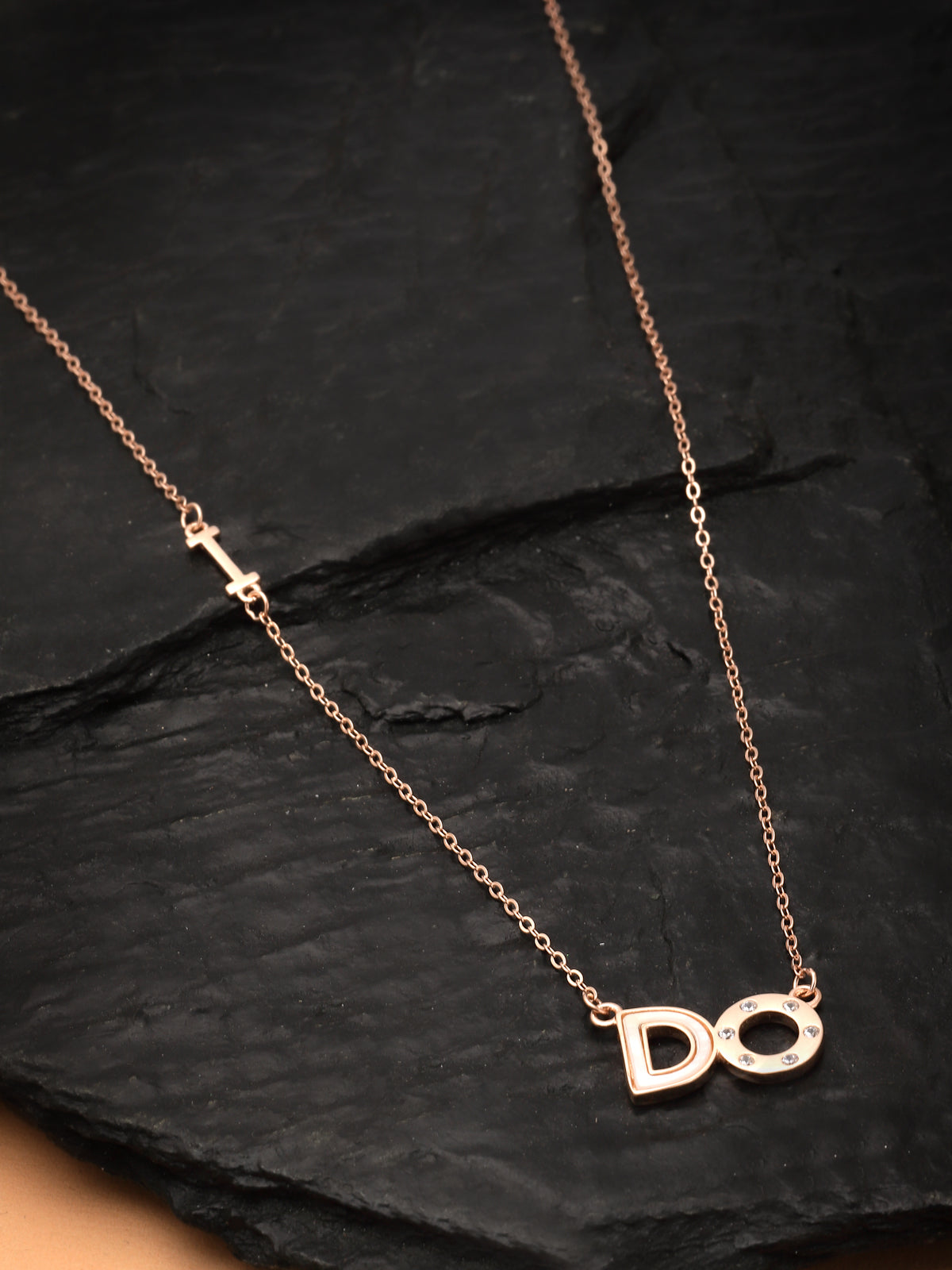 Pissara by Sukkhi Excellent 925 Sterling Silver Rose Gold Plated Cubic Zirconia Pendant With Chain For Women & Girls|with Authenticity Certificate, 925 Stamp & 6 Months Warranty P105199