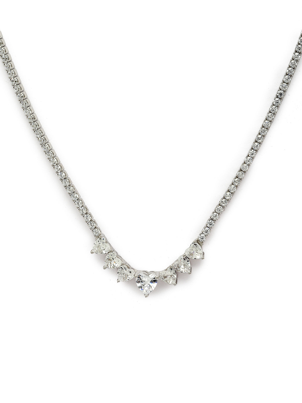 Pissara by Sukkhi Attractive 925 Sterling Silver Heart Shaped Cubic Zirconia Pendant With Chain For Women & Girls|with Authenticity Certificate, 925 Stamp & 6 Months Warranty P105208