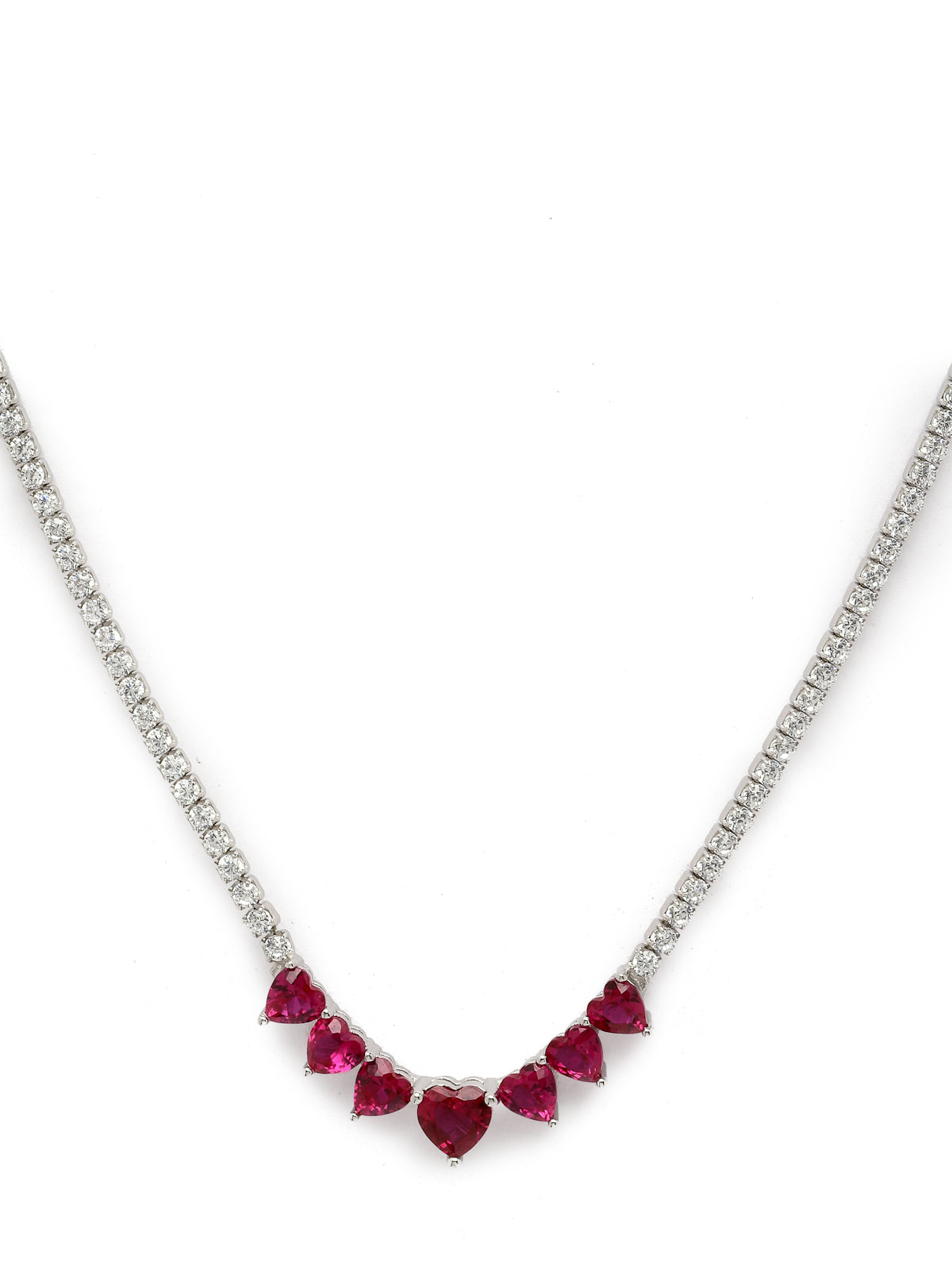 Pissara by Sukkhi Incredible 925 Sterling Silver Heart Shaped Cubic Zirconia Pendant With Chain For Women & Girls|with Authenticity Certificate, 925 Stamp & 6 Months Warranty P105209