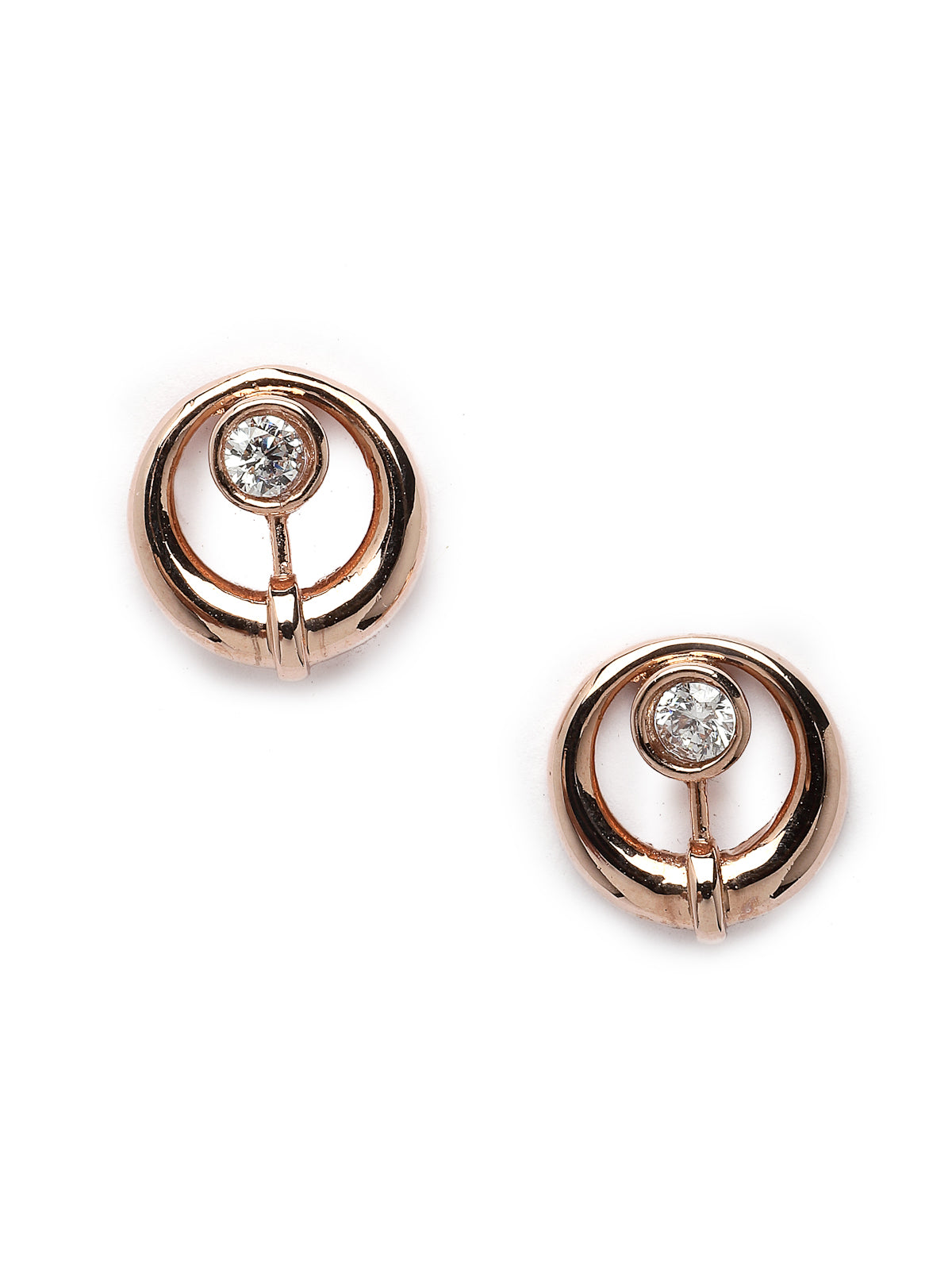 Pissara by Sukkhi Lavish 925 Sterling Silver Round Shaped Rose Gold Plated Cubic Zirconia Pendant Set For Women & Girls|with Authenticity Certificate, 925 Stamp & 6 Months Warranty PS105215