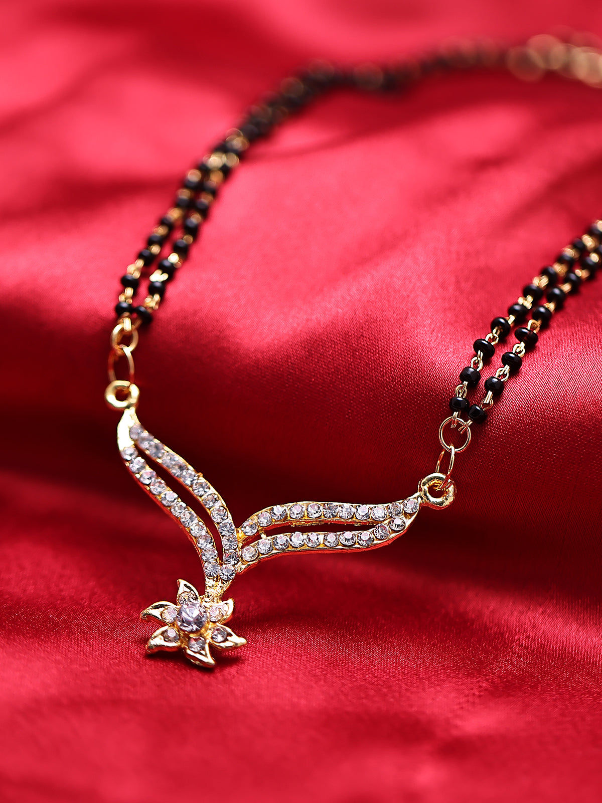 ShoStopper Angelic Gold Plated Austrian Diamond Mangalsutra Pendant SJ16023MPN190