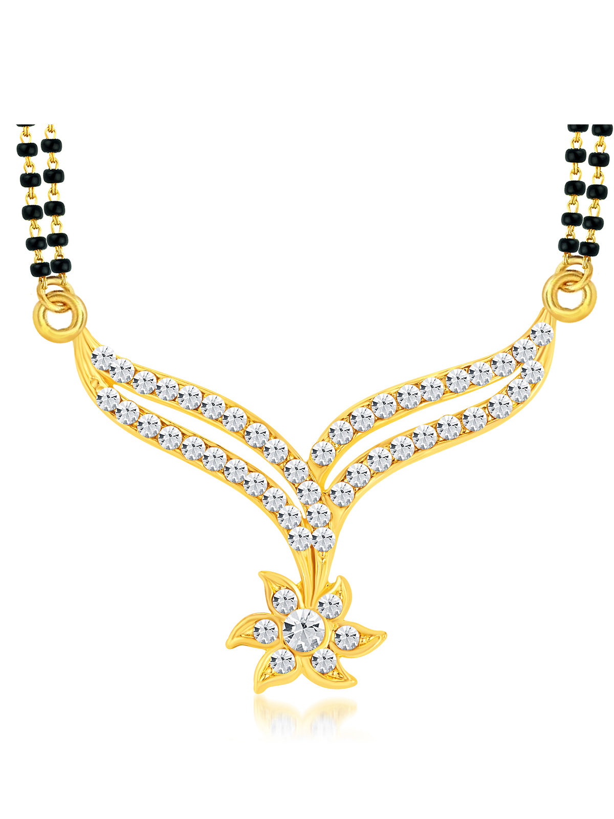 ShoStopper Angelic Gold Plated Austrian Diamond Mangalsutra Pendant SJ16023MPN190