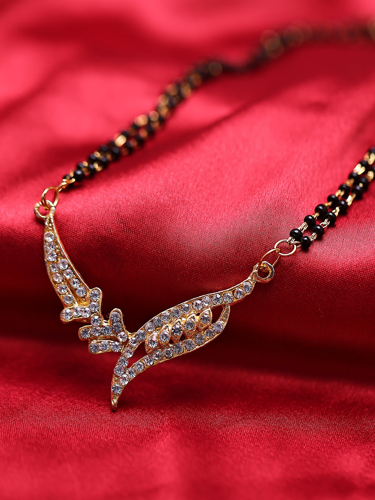 ShoStopper Gorgeous Gold Plated Austrian Diamond Mangalsutra Pendant SJ16024MPN210