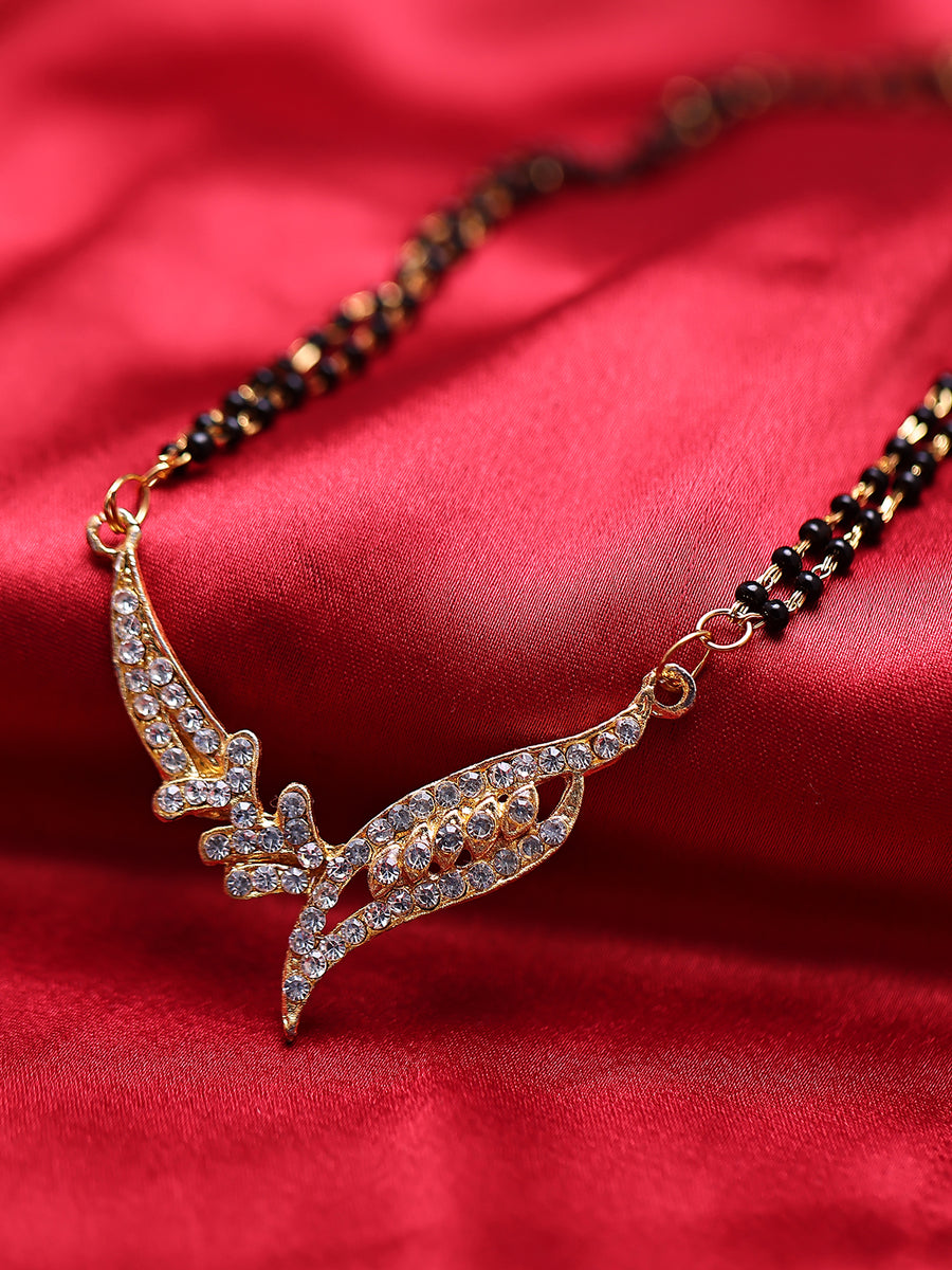 ShoStopper Gorgeous Gold Plated Austrian Diamond Mangalsutra Pendant SJ16024MPN210